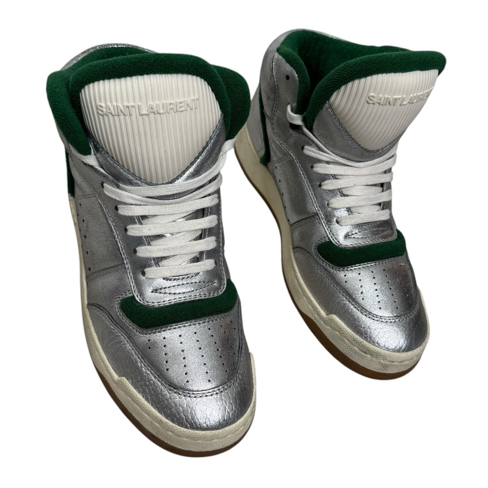 Saint Laurent SL80 High Top Sneakers Metallic - Picture 9 of 9